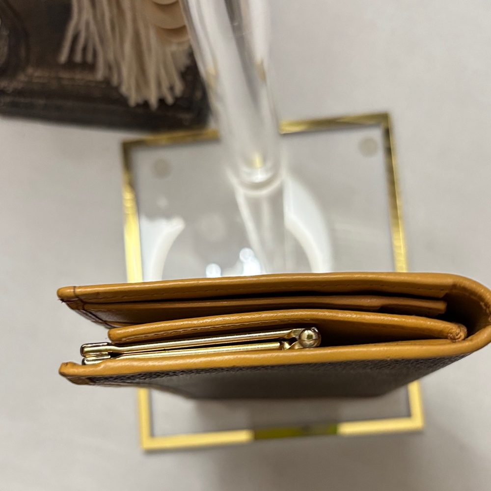 Celine Brown and Tan Monogram Wallet - Picture 10 of 12